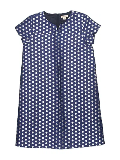 Pre-owned Crewcuts Kids' Dress In Blue