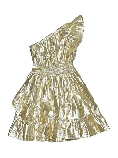 Pre-owned Crewcuts Kids' Dress In Gold