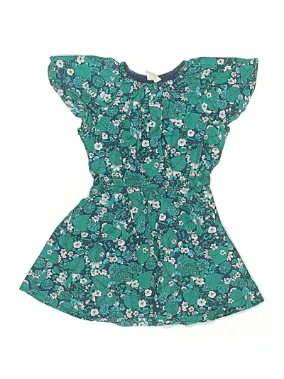 Pre-owned Crewcuts Kids' Dress In Green