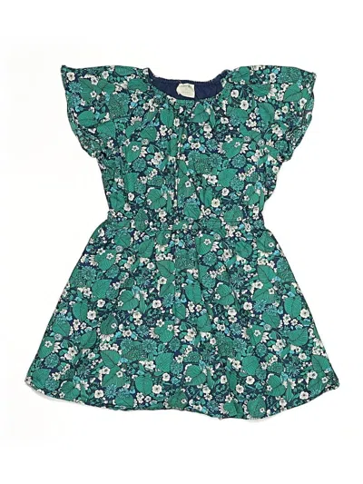 Pre-owned Crewcuts Kids' Dress In Green