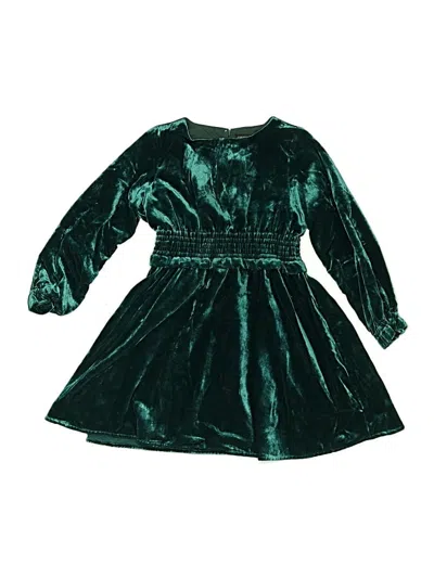 Pre-owned Crewcuts Kids' Dress In Green