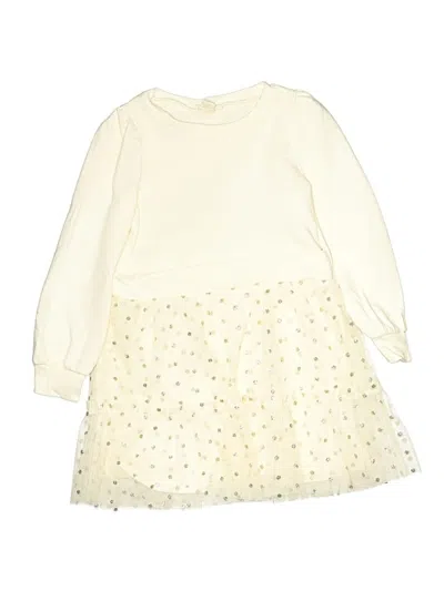 Pre-owned Crewcuts Kids' Dress In Ivory