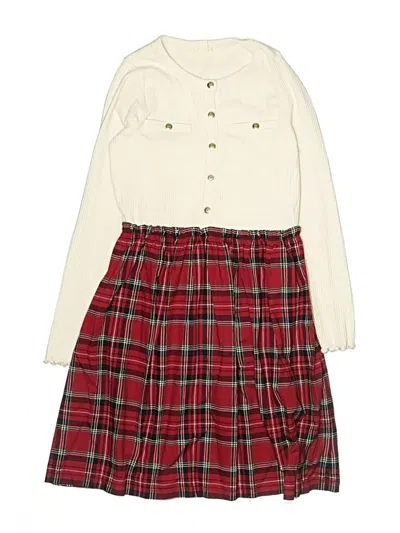 Pre-owned Crewcuts Kids' Dress In Ivory