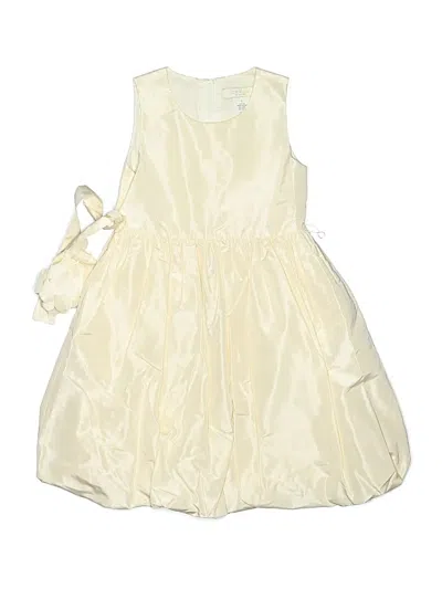 Pre-owned Crewcuts Kids' Dress In Ivory