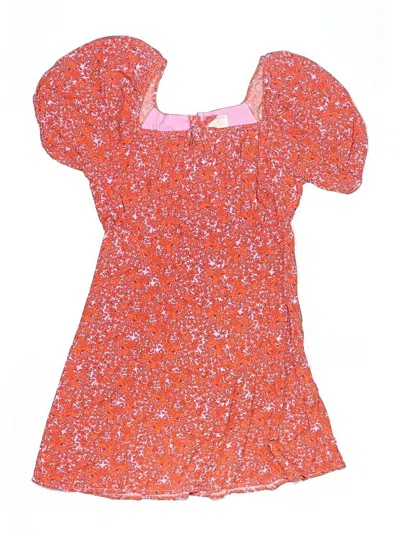 Pre-owned Crewcuts Kids' Dress In Orange