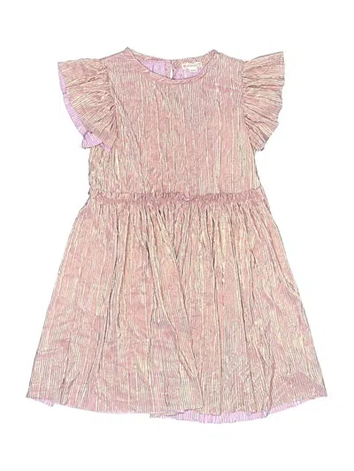Pre-owned Crewcuts Kids' Dress In Pink