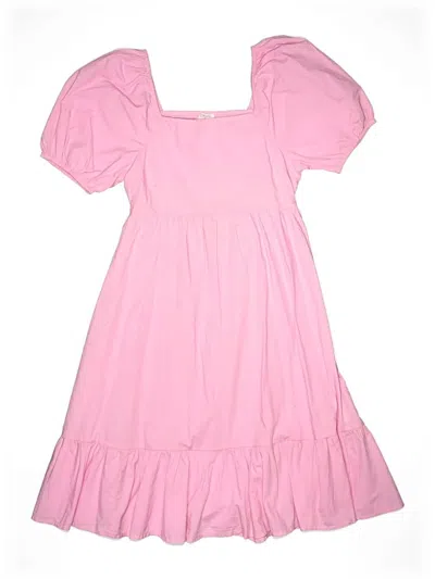 Pre-owned Crewcuts Kids' Dress In Pink