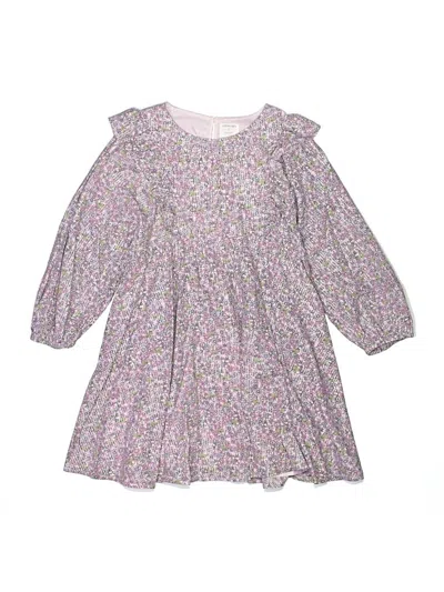 Pre-owned Crewcuts Kids' Dress In Purple