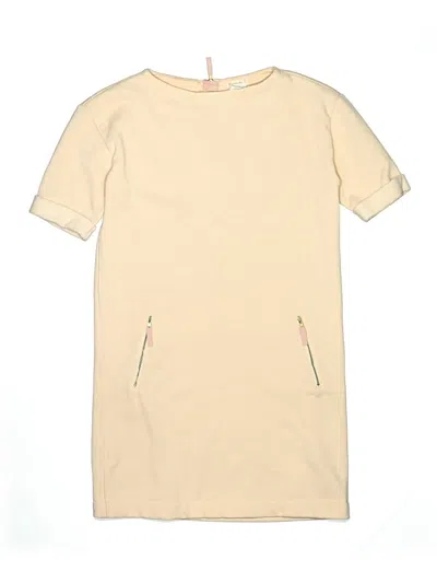 Pre-owned Crewcuts Kids' Dress In Tan