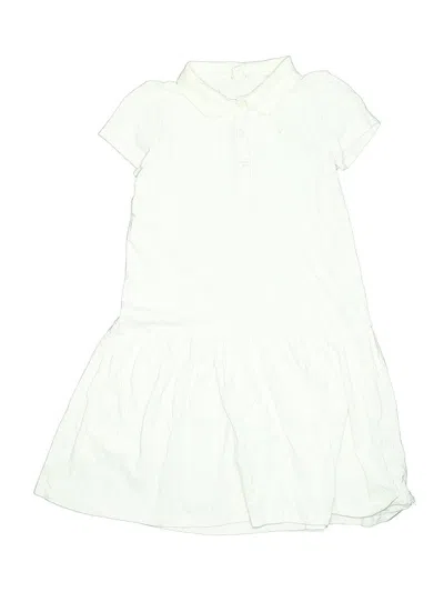 Pre-owned Crewcuts Kids' Dress In White