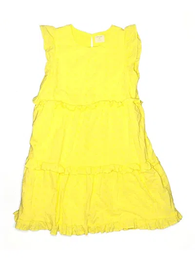 Pre-owned Crewcuts Kids' Dress In Yellow