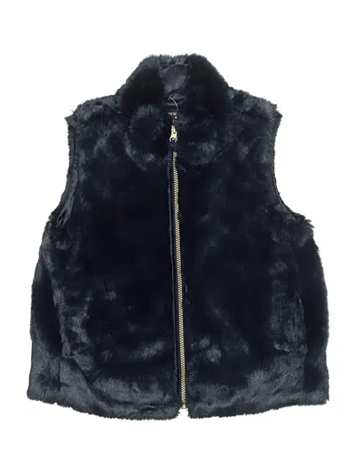 Pre-owned Crewcuts Kids' Faux Fur Vest In Blue