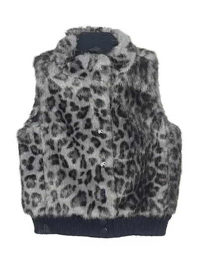 Pre-owned Crewcuts Kids' Faux Fur Vest In Gray