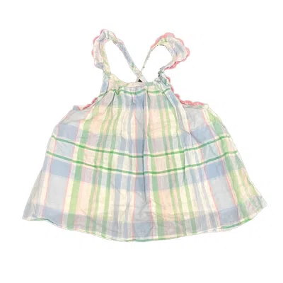 Crewcuts Kids' Girls Blue Green Pink Plaid Blouse In Multi