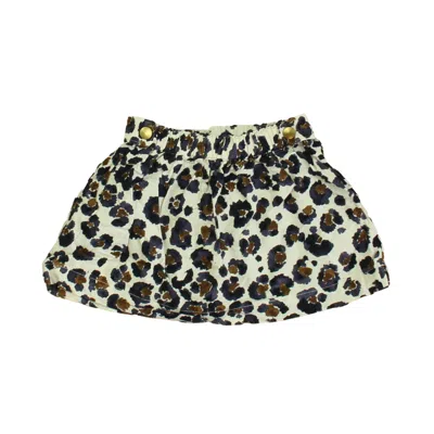 Crewcuts Kids' Girls Ivory Navy Brown Skirt In Green