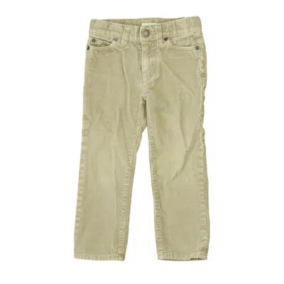 Pre-owned Crewcuts Kids' Girls Khaki Corduroy Pants In Beige