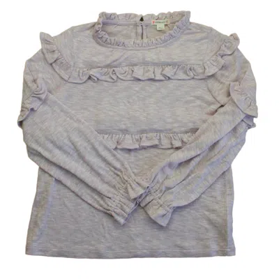 Pre-owned Crewcuts Kids' Girls Purple Long Sleeve Shirt