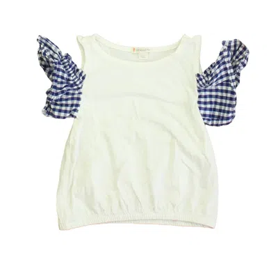 Crewcuts Kids' Girls White Blue T-shirt