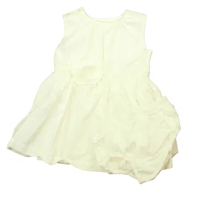 Pre-owned Crewcuts Kids' Girls White Dress