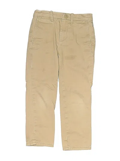 Pre-owned Crewcuts Kids' Khaki Pant In Brown