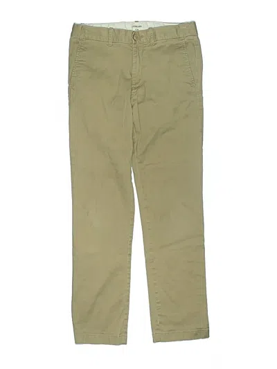 Pre-owned Crewcuts Kids' Khaki Pant In Brown