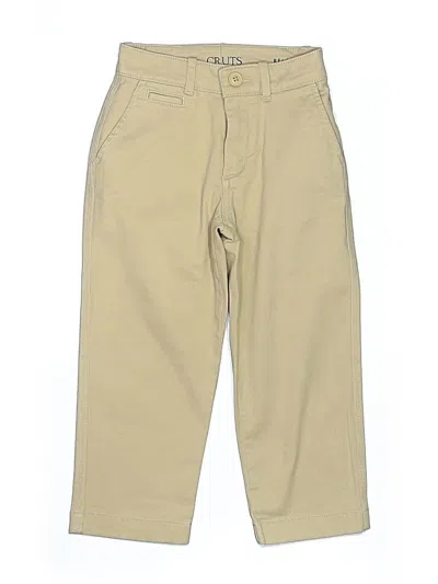Pre-owned Crewcuts Kids' Khaki Pant In Brown