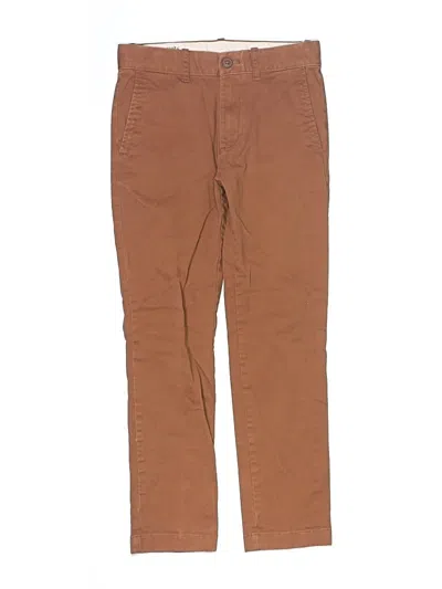 Pre-owned Crewcuts Kids' Khaki Pant In Brown