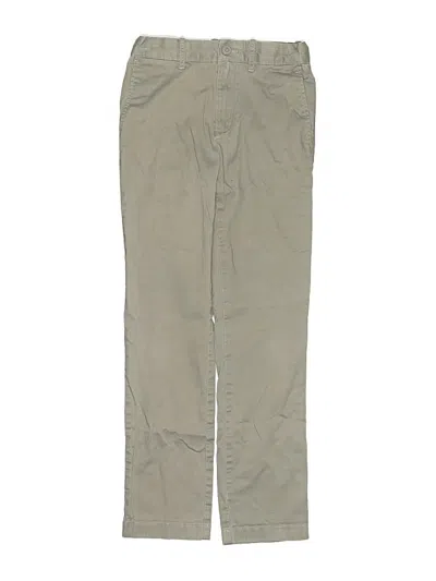 Pre-owned Crewcuts Kids' Khaki Pant In Gray