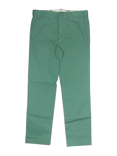 Pre-owned Crewcuts Kids' Khaki Pant In Green