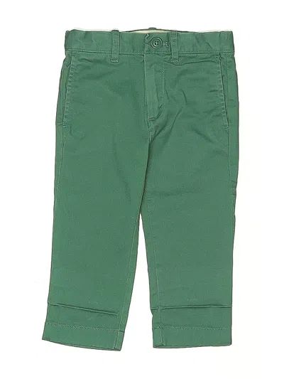 Pre-owned Crewcuts Kids' Khaki Pant In Green