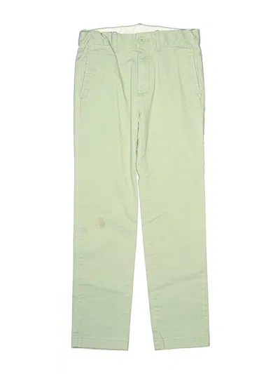 Pre-owned Crewcuts Kids' Khaki Pant In Green