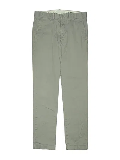 Pre-owned Crewcuts Kids' Khaki Pant In Green