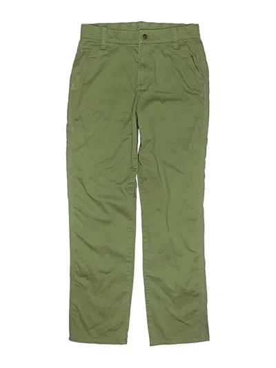 Pre-owned Crewcuts Kids' Khaki Pant In Green