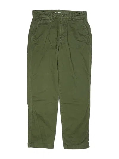 Pre-owned Crewcuts Kids' Khaki Pant In Green