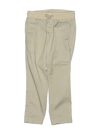 Pre-owned Crewcuts Kids' Khaki Pant In Tan