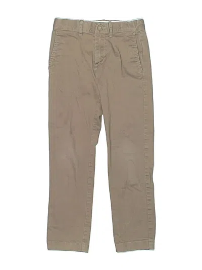 Pre-owned Crewcuts Kids' Khaki Pant In Tan