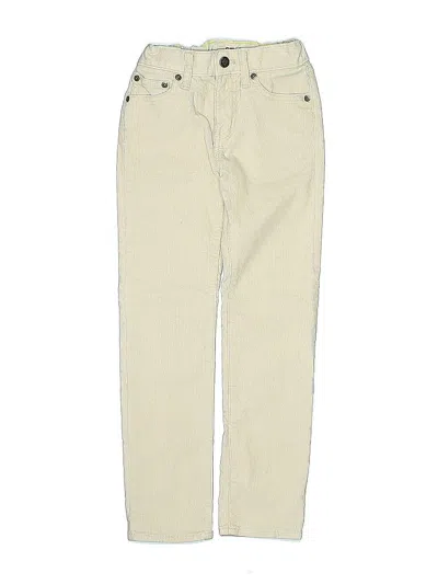 Pre-owned Crewcuts Kids' Khaki Pant In White