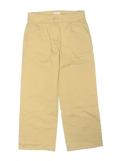 Pre-owned Crewcuts Kids' Khaki Pant In Yellow
