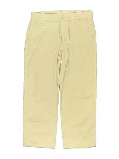 Pre-owned Crewcuts Kids' Khaki Pant In Yellow