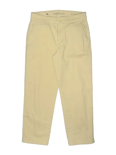 Pre-owned Crewcuts Kids' Khaki Pant In Yellow