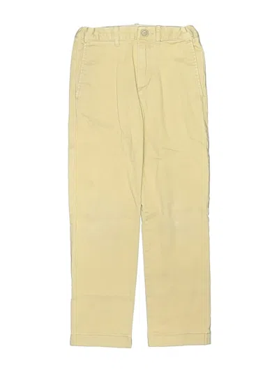 Pre-owned Crewcuts Kids' Khaki Pant In Yellow
