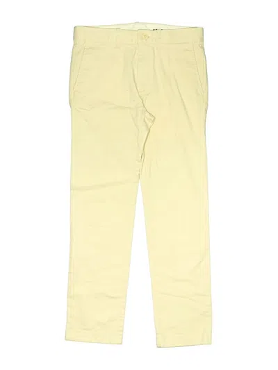 Pre-owned Crewcuts Kids' Khaki Pant In Yellow