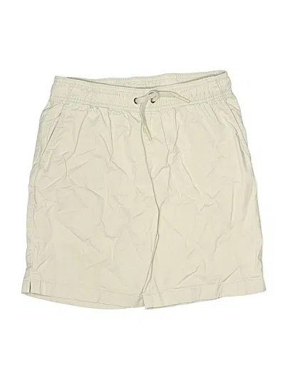 Pre-owned Crewcuts Kids' Khaki Shorts In Ivory