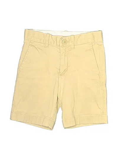 Pre-owned Crewcuts Kids' Khaki Shorts In Yellow