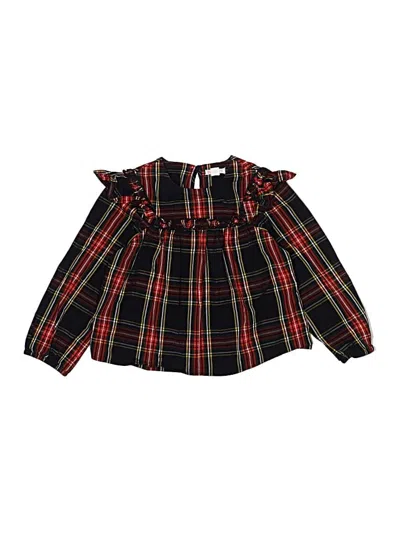 Pre-owned Crewcuts Kids' Long Sleeve Blouse In Black