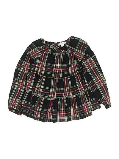 Pre-owned Crewcuts Kids' Long Sleeve Blouse In Black