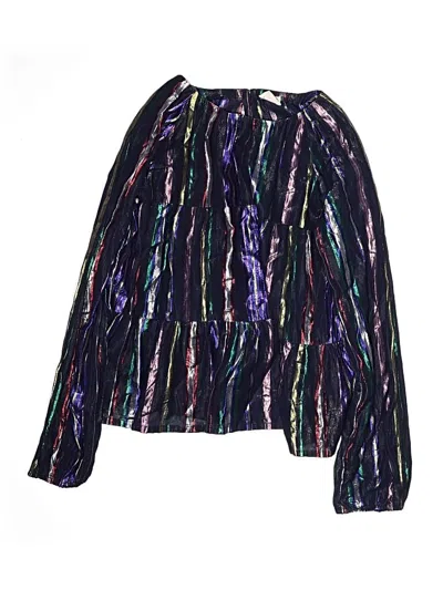 Pre-owned Crewcuts Kids' Long Sleeve Blouse In Black