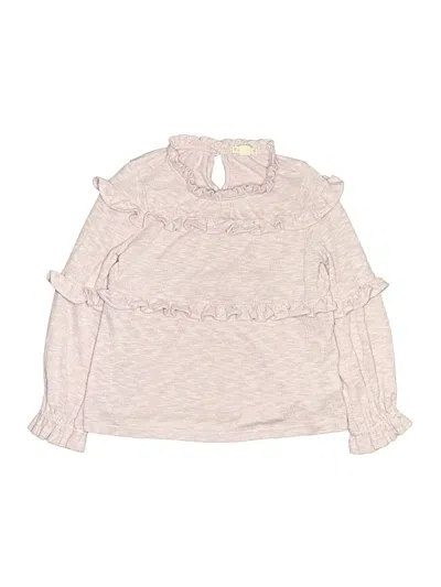 Pre-owned Crewcuts Kids' Long Sleeve Blouse In Pink
