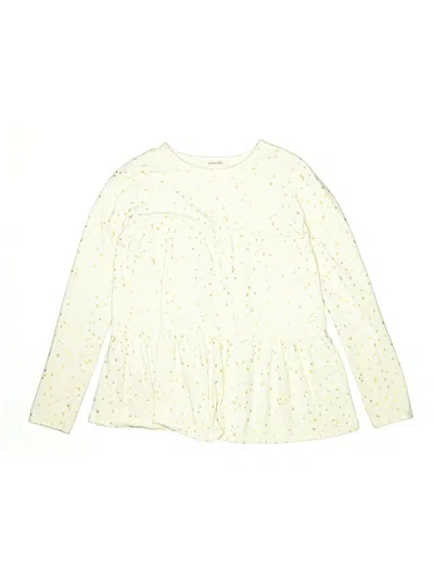 Pre-owned Crewcuts Kids' Long Sleeve Blouse In White