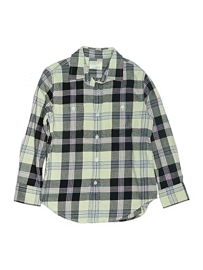 Pre-owned Crewcuts Kids' Long Sleeve Button Down Shirt In Black